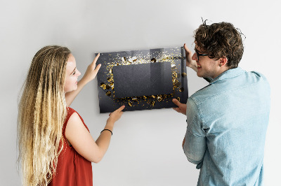 Pizarra magnética de pared con rotulador Tablero de exhibición de fotos creativo