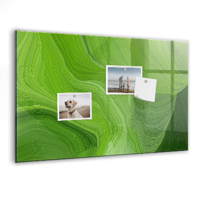 Pizarra borrable de cristal con imanes Tablero de fotos verde