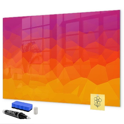 Pizarra magnética de pared con rotulador Un tablero colorido para notas y fotos.