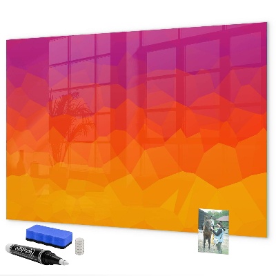 Pizarra magnética de pared con rotulador Un tablero colorido para notas y fotos.