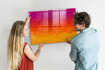 Pizarra magnética de pared con rotulador Un tablero colorido para notas y fotos.