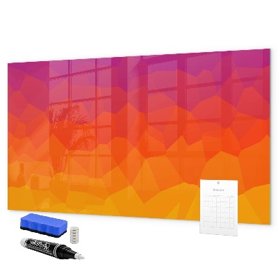 Pizarra magnética de pared con rotulador Un tablero colorido para notas y fotos.