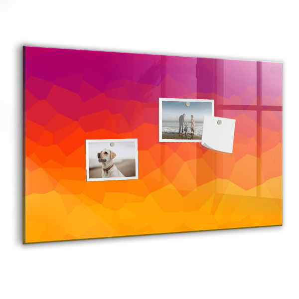 Pizarra magnética de pared con rotulador Un tablero colorido para notas y fotos.