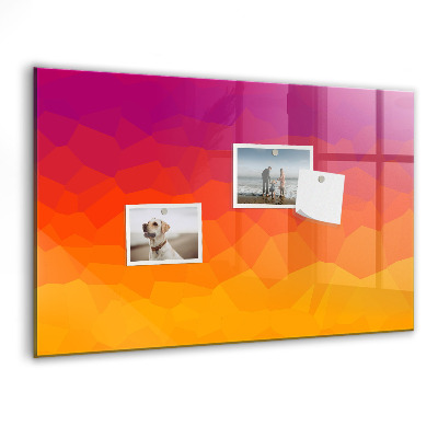 Pizarra magnética de pared con rotulador Un tablero colorido para notas y fotos.