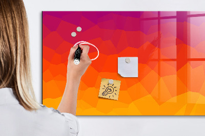 Pizarra magnética de pared con rotulador Un tablero colorido para notas y fotos.
