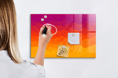 Pizarra magnética de pared con rotulador Un tablero colorido para notas y fotos.