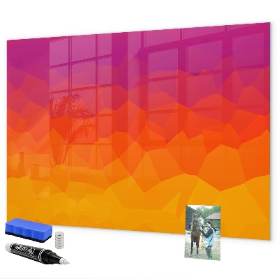 Pizarra magnética de pared con rotulador Un tablero colorido para notas y fotos.