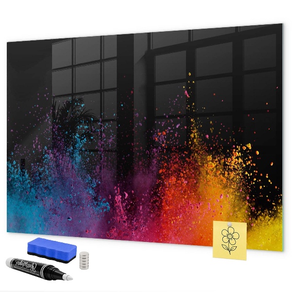 Pizarra magnética de pared con rotulador Póster colorido para notas y fotos