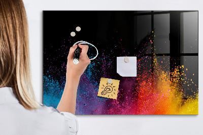 Pizarra magnética de pared con rotulador Póster colorido para notas y fotos