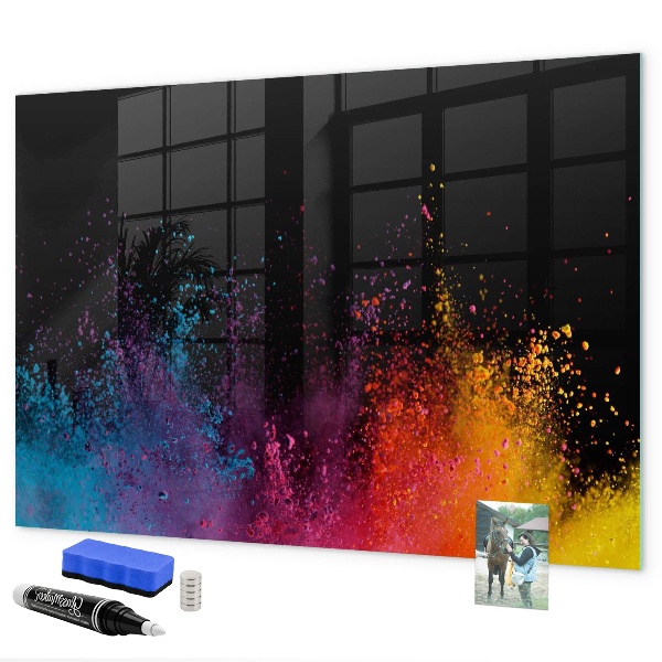 Pizarra magnética de pared con rotulador Póster colorido para notas y fotos