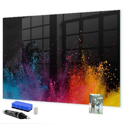 Pizarra magnética de pared con rotulador Póster colorido para notas y fotos