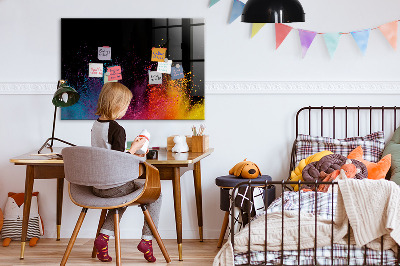 Pizarra magnética de pared con rotulador Póster colorido para notas y fotos