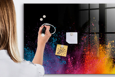 Pizarra magnética de pared con rotulador Póster colorido para notas y fotos