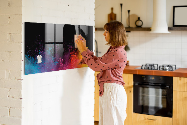 Pizarra magnética de pared con rotulador Póster colorido para notas y fotos