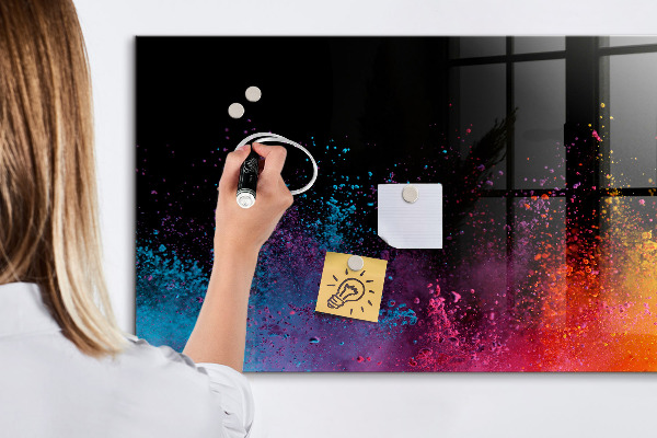 Pizarra magnética de pared con rotulador Póster colorido para notas y fotos