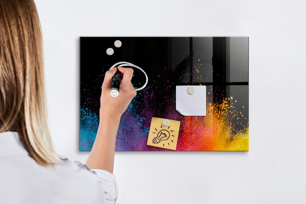 Pizarra magnética de pared con rotulador Póster colorido para notas y fotos