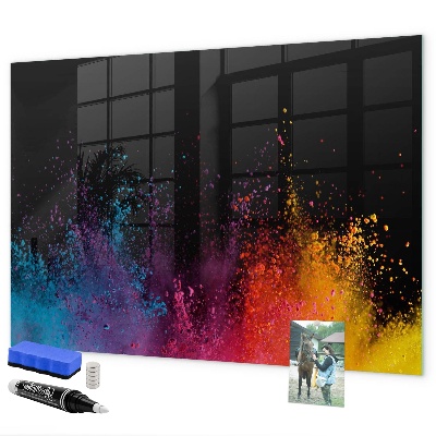 Pizarra magnética de pared con rotulador Póster colorido para notas y fotos