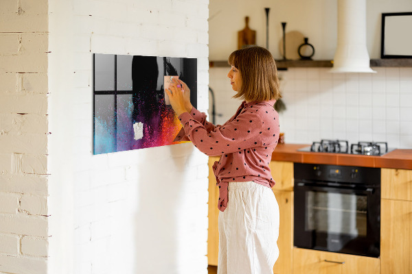 Pizarra magnética de pared con rotulador Póster colorido para notas y fotos