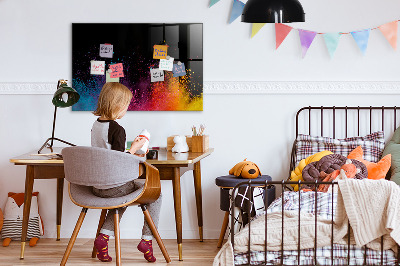 Pizarra magnética de pared con rotulador Póster colorido para notas y fotos