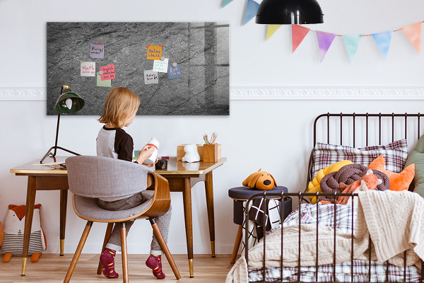 Pizarra magnética de pared con rotulador Tablero magnético para fotos y notas.