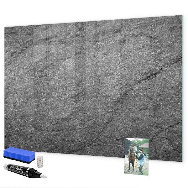 Pizarra magnética de pared con rotulador Tablero magnético para fotos y notas.