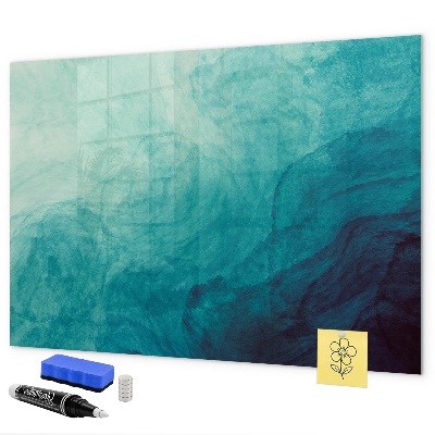 Pizarra magnética de pared con rotulador Un tablero colorido para notas y fotos.
