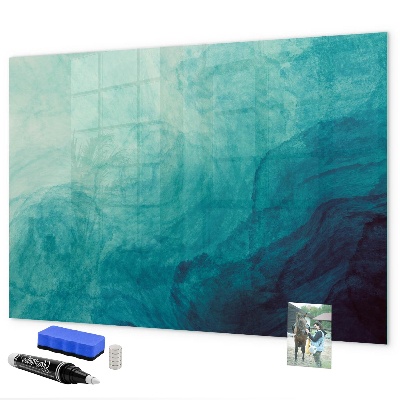 Pizarra magnética de pared con rotulador Un tablero colorido para notas y fotos.