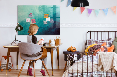 Pizarra magnética de pared con rotulador Un tablero colorido para notas y fotos.