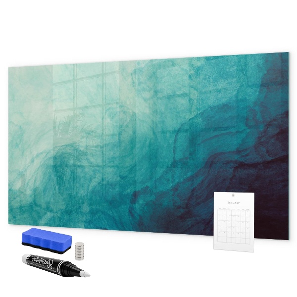 Pizarra magnética de pared con rotulador Un tablero colorido para notas y fotos.