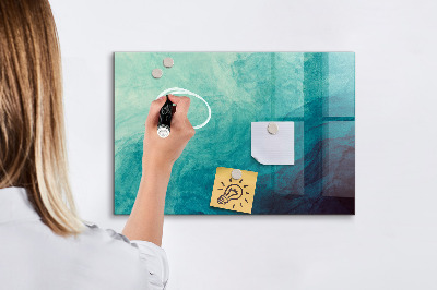 Pizarra magnética de pared con rotulador Un tablero colorido para notas y fotos.
