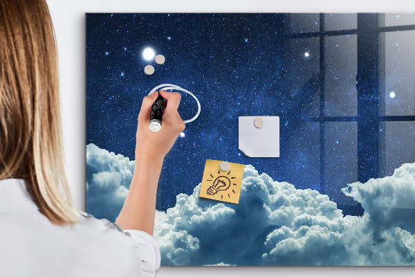 Pizarra magnética de pared con rotulador Un tablero de notas y fotos