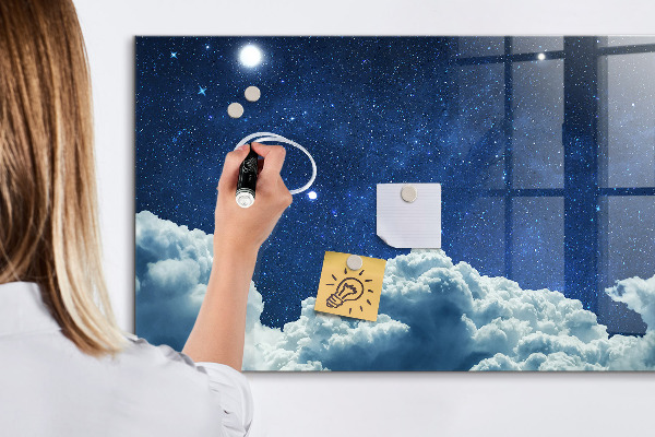 Pizarra magnética de pared con rotulador Un tablero de notas y fotos