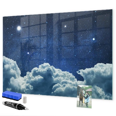 Pizarra magnética de pared con rotulador Un tablero de notas y fotos