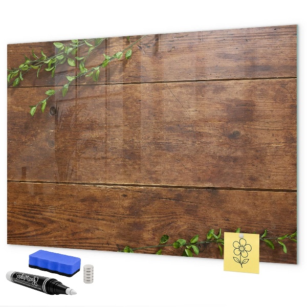 Pizarra magnética de pared con rotulador Un elegante tablero para notas y fotos.