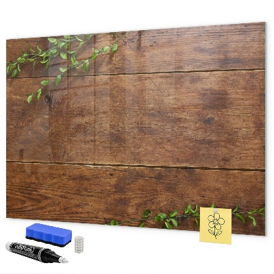 Pizarra magnética de pared con rotulador Un elegante tablero para notas y fotos.