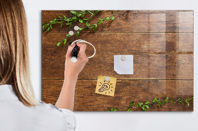 Pizarra magnética de pared con rotulador Un elegante tablero para notas y fotos.