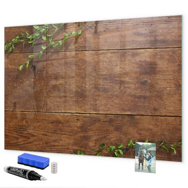 Pizarra magnética de pared con rotulador Un elegante tablero para notas y fotos.