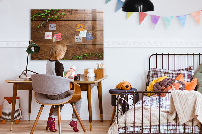 Pizarra magnética de pared con rotulador Un elegante tablero para notas y fotos.
