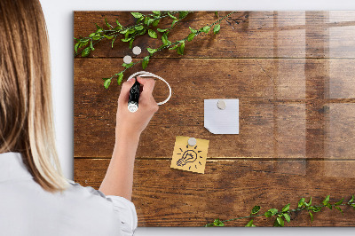 Pizarra magnética de pared con rotulador Un elegante tablero para notas y fotos.