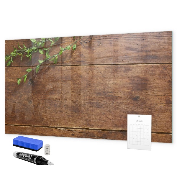 Pizarra magnética de pared con rotulador Un elegante tablero para notas y fotos.