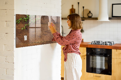 Pizarra magnética de pared con rotulador Un elegante tablero para notas y fotos.
