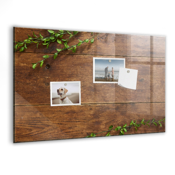 Pizarra magnética de pared con rotulador Un elegante tablero para notas y fotos.
