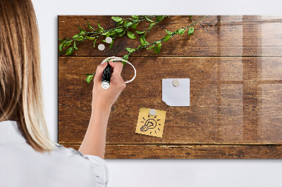 Pizarra magnética de pared con rotulador Un elegante tablero para notas y fotos.