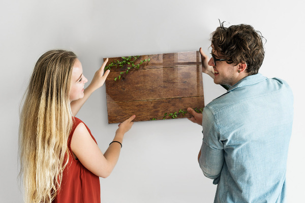 Pizarra magnética de pared con rotulador Un elegante tablero para notas y fotos.