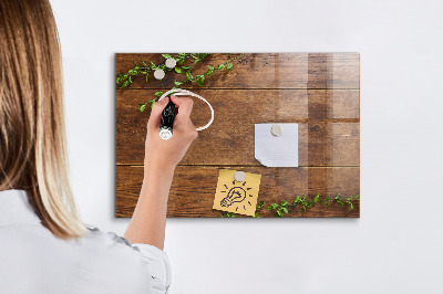 Pizarra magnética de pared con rotulador Un elegante tablero para notas y fotos.