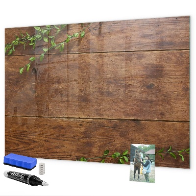 Pizarra magnética de pared con rotulador Un elegante tablero para notas y fotos.