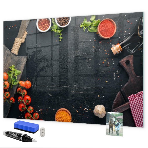 Pizarra magnética de pared con rotulador Ideas inspiradoras para la cocina con recuerdos personales