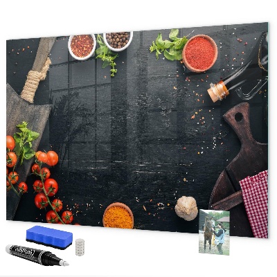 Pizarra magnética de pared con rotulador Ideas inspiradoras para la cocina con recuerdos personales