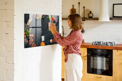Pizarra magnética de pared con rotulador Ideas inspiradoras para la cocina con recuerdos personales