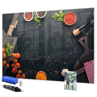 Pizarra magnética de pared con rotulador Ideas inspiradoras para la cocina con recuerdos personales